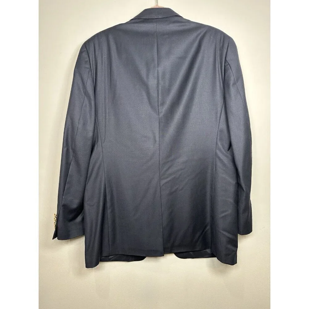 Lauren Ralph Lauren Blazer Jacket Mens Size 42L Wool Black Sport Coat